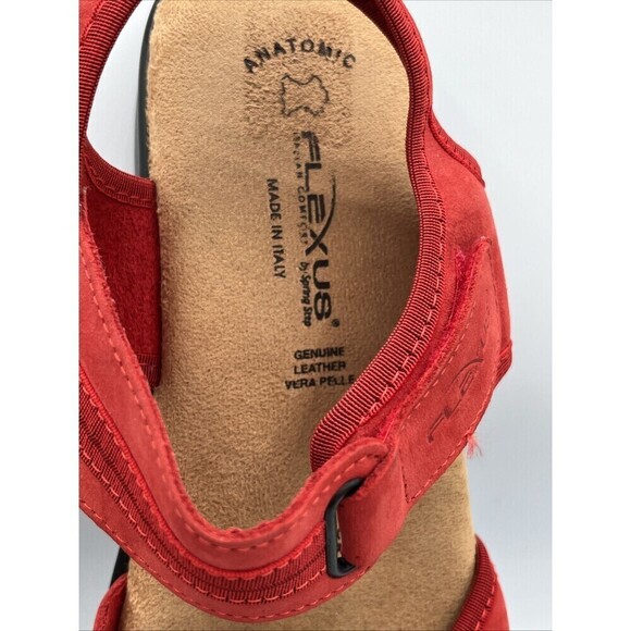 Spring Step Flexus Danila Red Hook and Loop Leather Sandals EU42 US 10.5-11 - Picture 9 of 12
